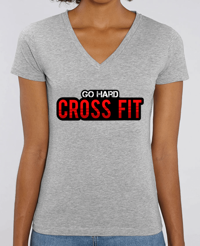Women V-Neck T-shirt Stella Evoker Go Hard ! Crossfit Par  tunetoo