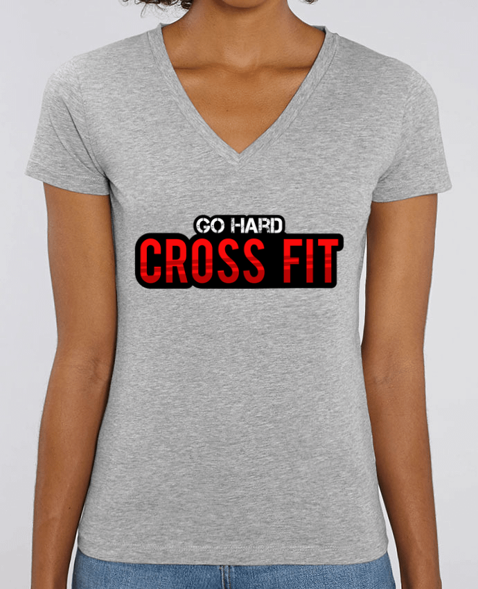 Tee Shirt Femme Col V Stella EVOKER Go Hard ! Crossfit Par  tunetoo