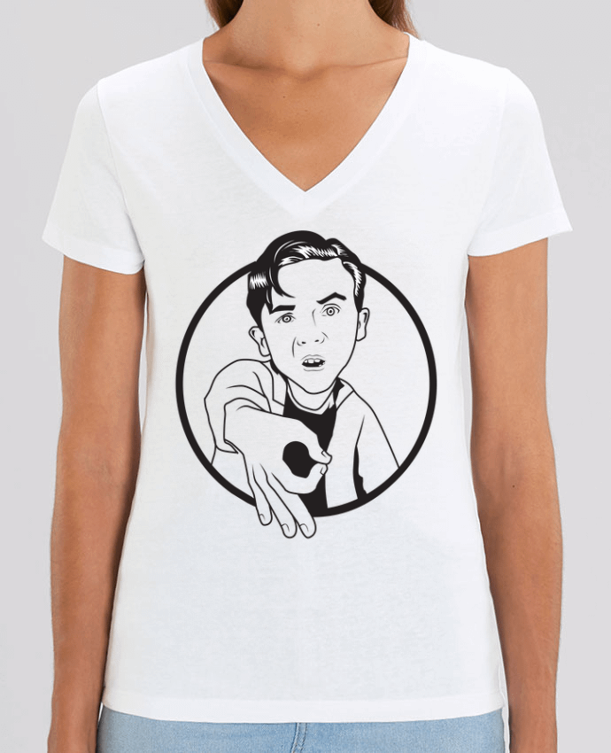 Women V-Neck T-shirt Stella Evoker Malcolm, jeu de l'oeil Par  tunetoo