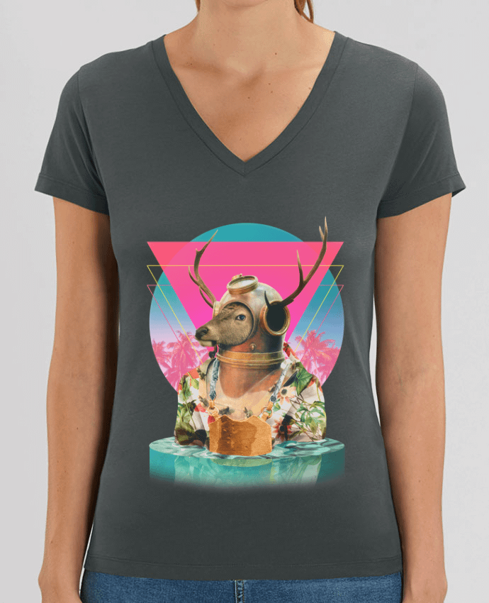Camiseta Mujer Cuello V Stella EVOKER Summer Mood Par  ali_gulec
