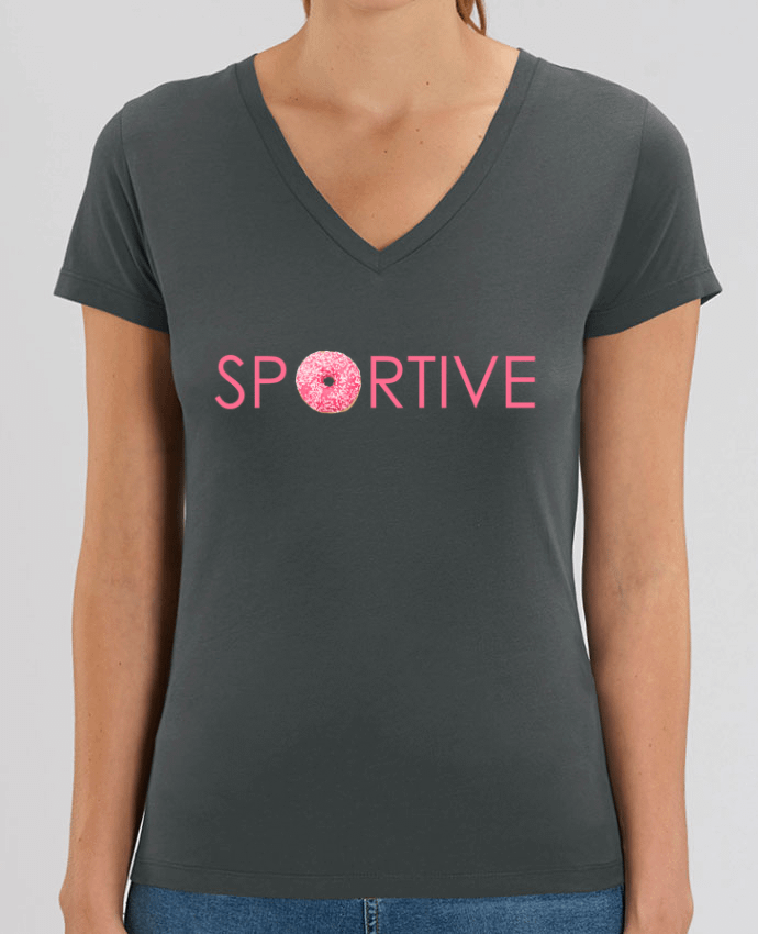 Camiseta Mujer Cuello V Stella EVOKER Sportive Par  FRENCHUP-MAYO