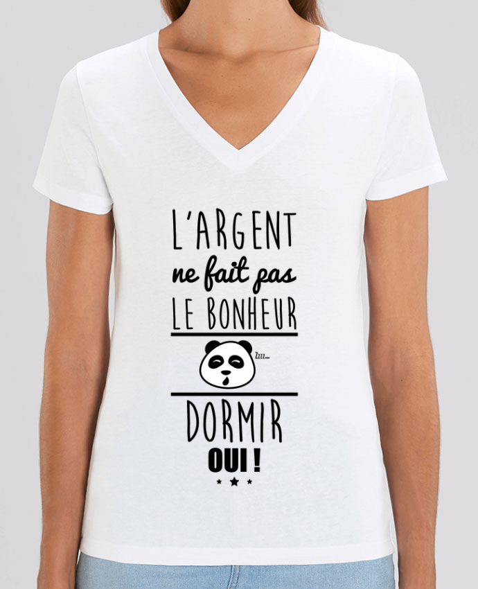 Tee-shirt femme L'argent ne fait pas le bonheur dormir oui ! Par  Benichan