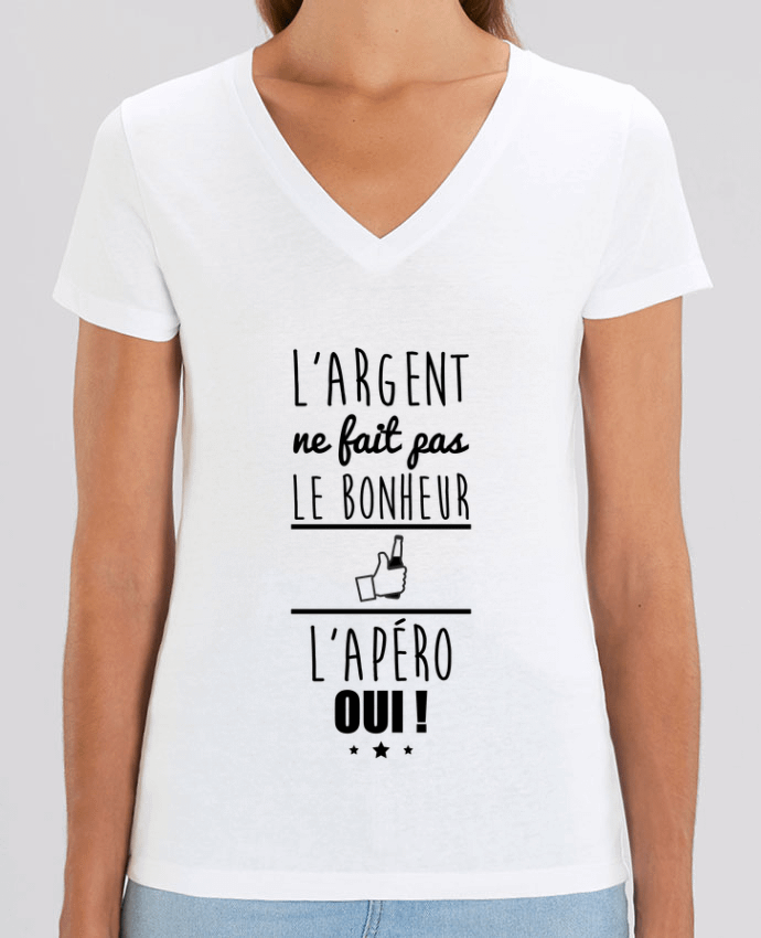 Tee-shirt femme L'argent ne fait pas le bonheur l'apéro oui ! Par  Benichan