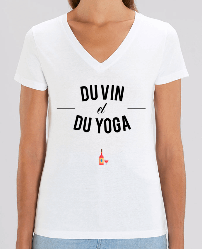 Camiseta Mujer Cuello V Stella EVOKER Du Vin et du Yoga Par  tunetoo