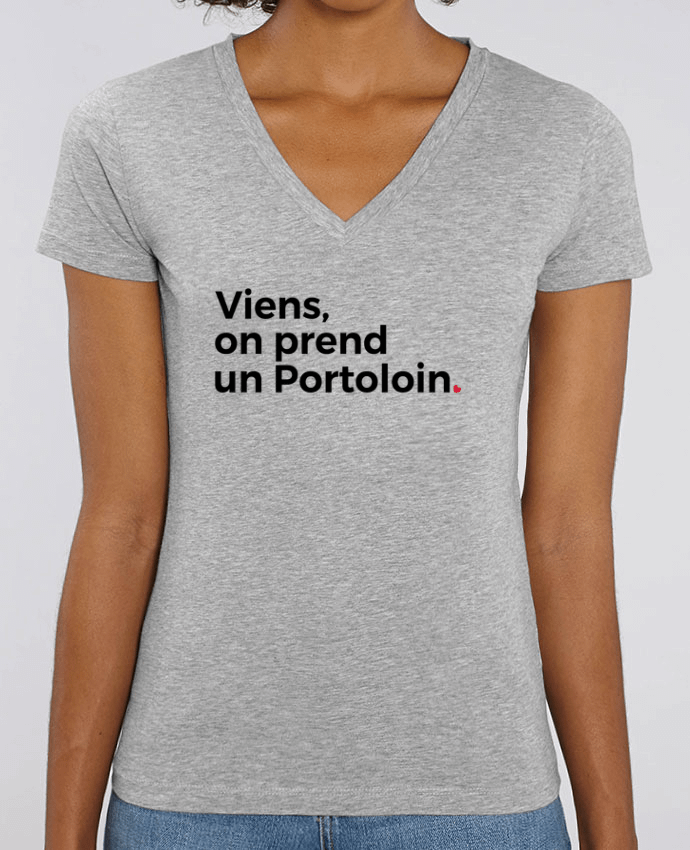 Camiseta Mujer Cuello V Stella EVOKER Viens, on prend un Portoloin Par  Nana