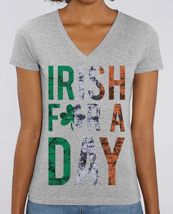 Women V-Neck T-shirt Stella Evoker Irish for a day Par  tunetoo