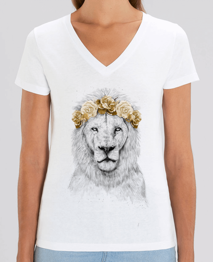 Women V-Neck T-shirt Stella Evoker Festival lion II Par  Balàzs Solti