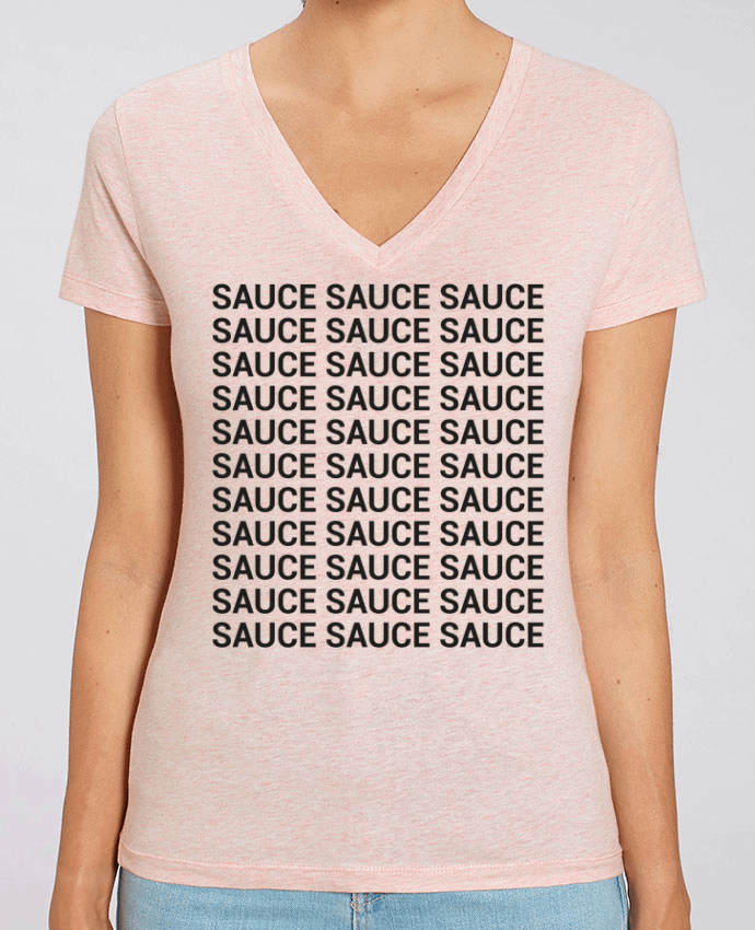 Women V-Neck T-shirt Stella Evoker Sauce Par  tunetoo