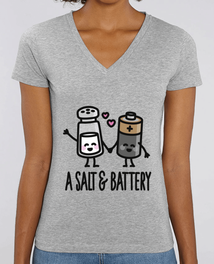 Women V-Neck T-shirt Stella Evoker A salt and battery Par  LaundryFactory