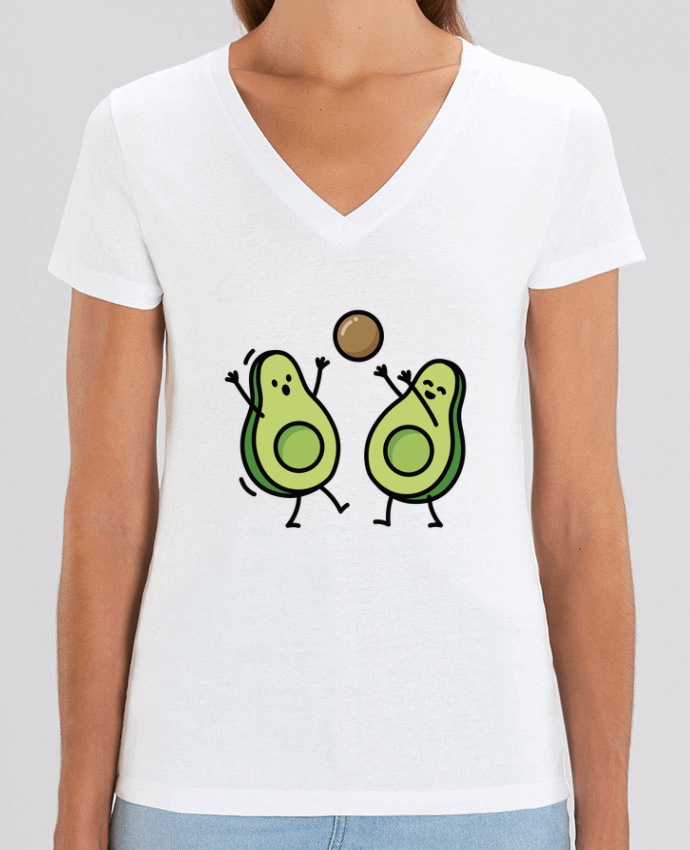 Camiseta Mujer Cuello V Stella EVOKER Avocado handball Par  LaundryFactory