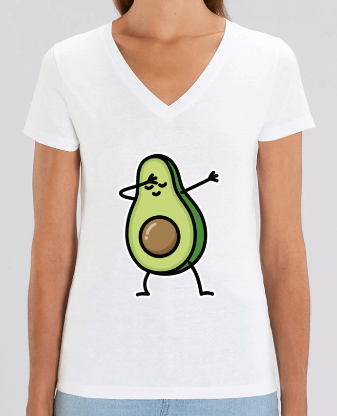 Camiseta Mujer Cuello V Stella EVOKER Avocado dab Par  LaundryFactory