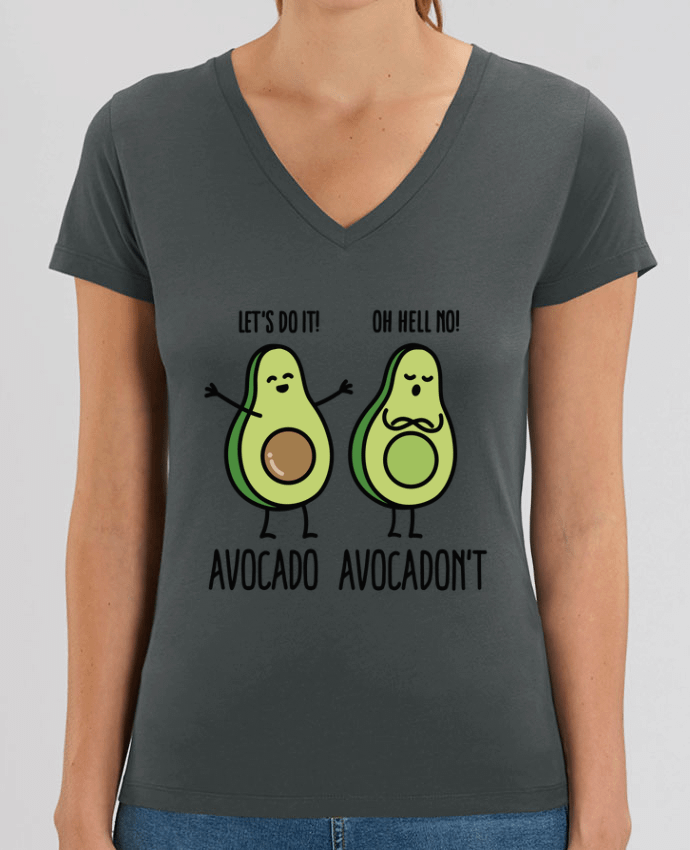 Camiseta Mujer Cuello V Stella EVOKER Avocado avocadont Par  LaundryFactory