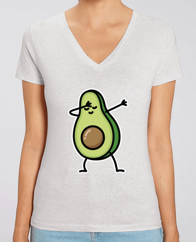 Women V-Neck T-shirt Stella Evoker Avocado dab Par  LaundryFactory