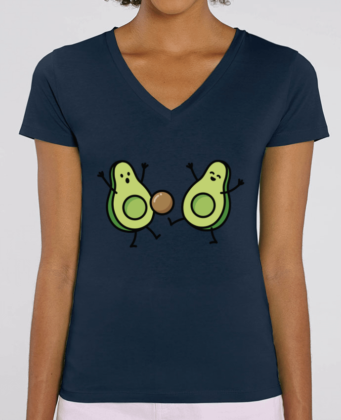 Camiseta Mujer Cuello V Stella EVOKER Avocado soccer Par  LaundryFactory