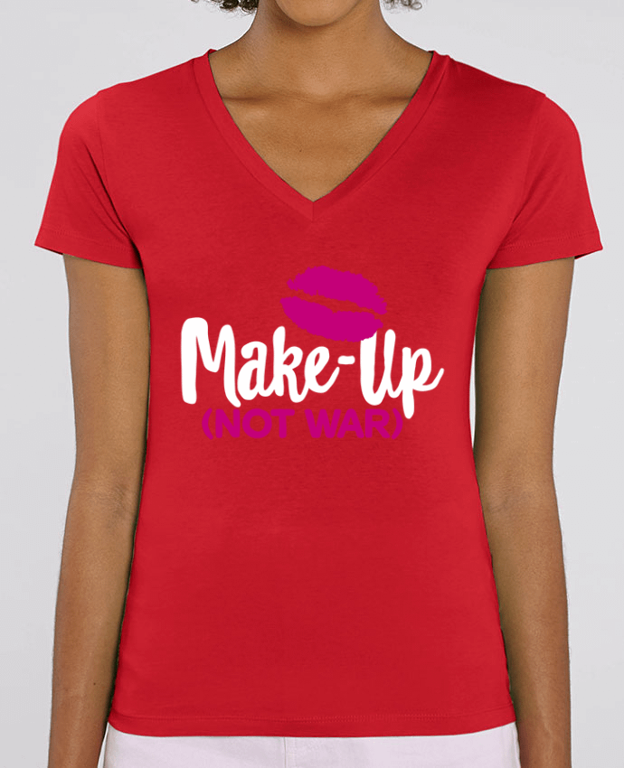 Women V-Neck T-shirt Stella Evoker Make up not war Par  LaundryFactory