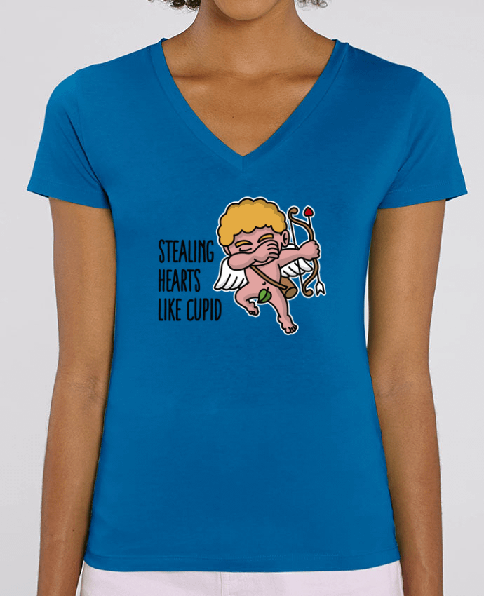 Camiseta Mujer Cuello V Stella EVOKER Stealing hearts like cupid Par  LaundryFactory