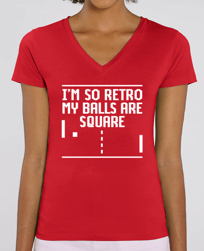 Tee-shirt femme I'm so retro my balls are square Par  LaundryFactory