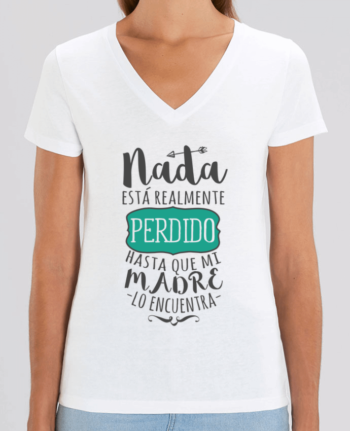 Camiseta Mujer Cuello V Stella EVOKER Nada está perdido Par  tunetoo