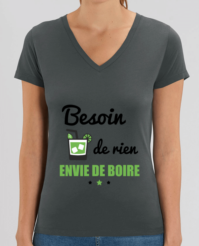 Tee-shirt femme Besoin de rien, envie de boire Par  Benichan