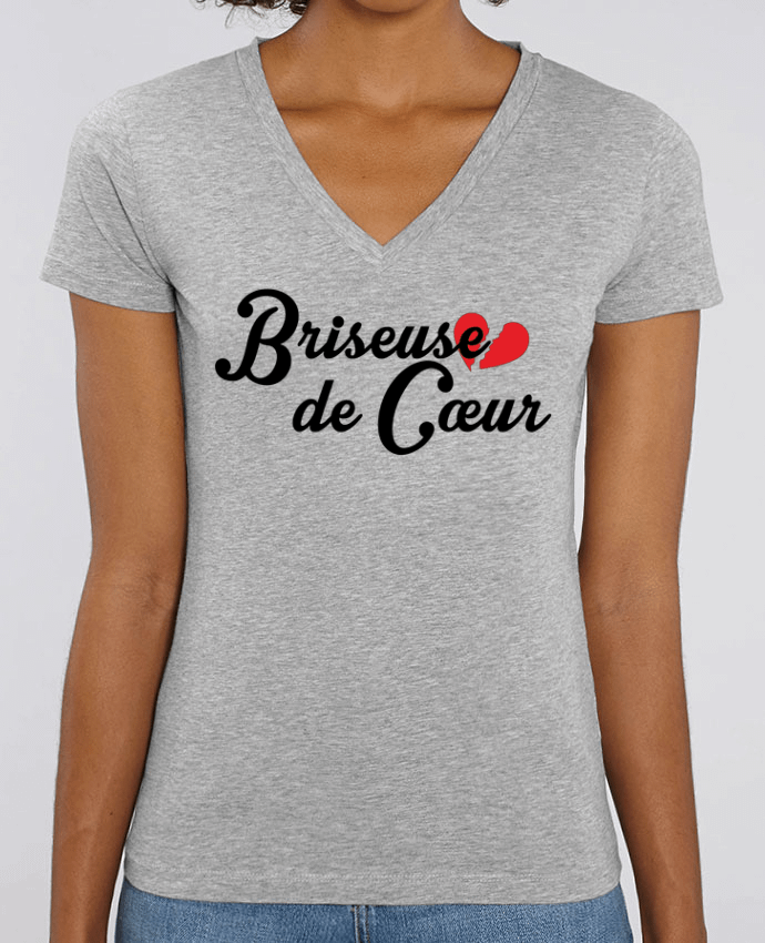 Camiseta Mujer Cuello V Stella EVOKER Briseuse de cœur Par  tunetoo