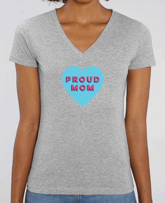 Women V-Neck T-shirt Stella Evoker Proud Mom Par  tunetoo