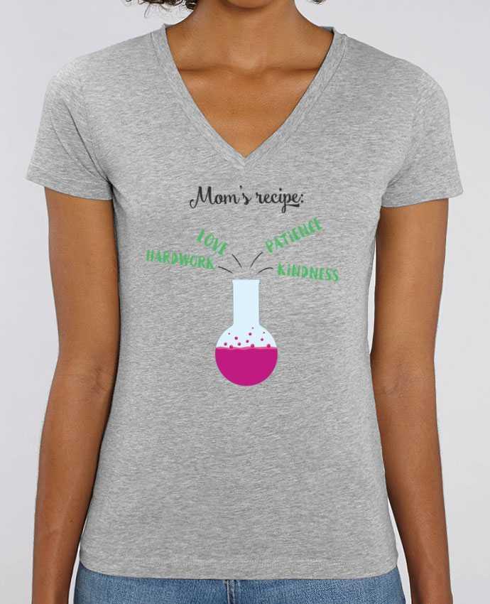 Camiseta Mujer Cuello V Stella EVOKER Mom's recipe Par  tunetoo