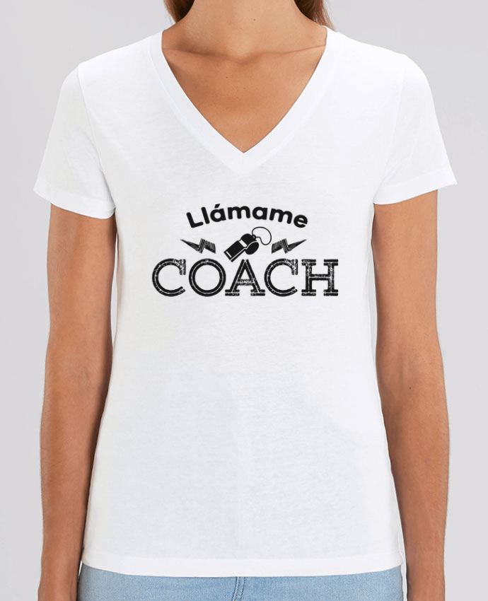 Camiseta Mujer Cuello V Stella EVOKER Llámame Coach Par  tunetoo