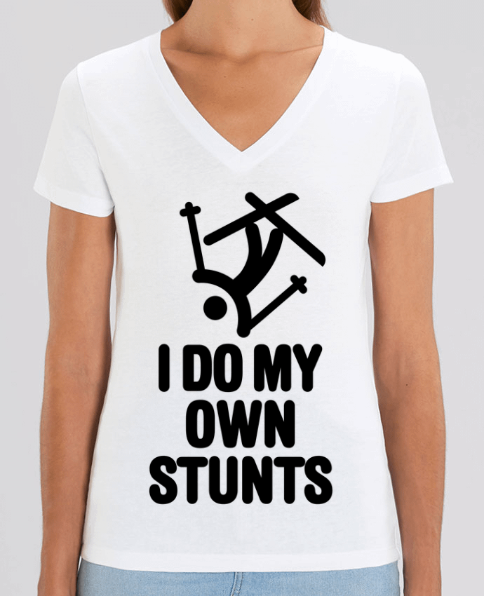Tee-shirt femme I DO MY OWN STUNTS SKI Black Par  LaundryFactory