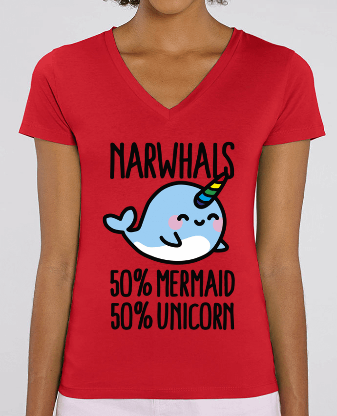 Tee-shirt femme NARWHALS MERMAID UNICORN Par  LaundryFactory