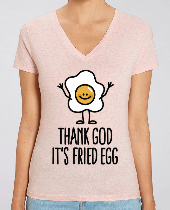 Tee-shirt femme THANK GOD ITS FRIED EGG Par  LaundryFactory