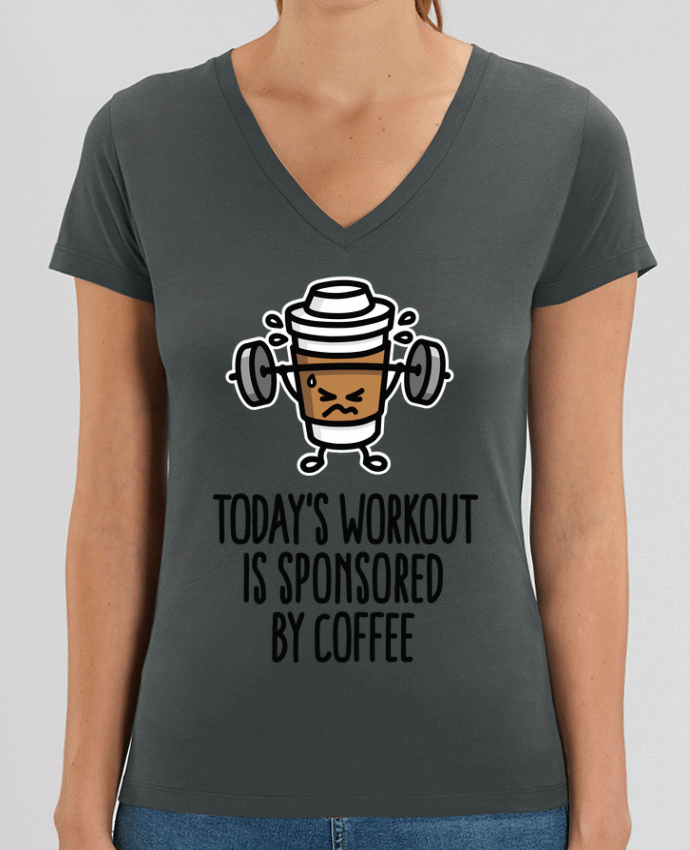 Tee-shirt femme WORKOUT COFFEE LIFT Par  LaundryFactory