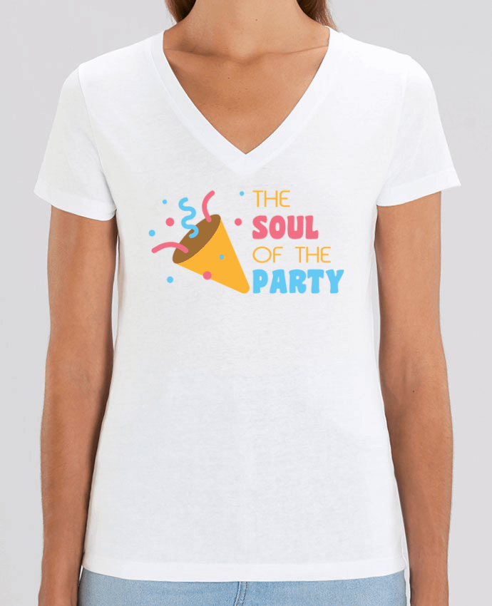 Camiseta Mujer Cuello V Stella EVOKER The soul of the porty Par  tunetoo