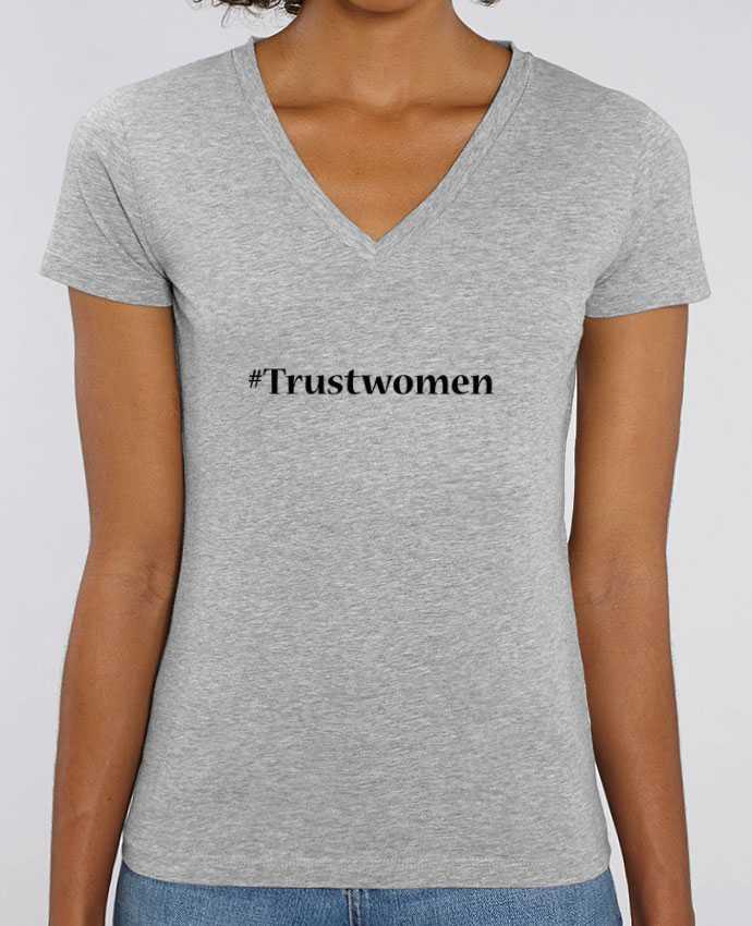 Women V-Neck T-shirt Stella Evoker #TrustWomen Par  tunetoo