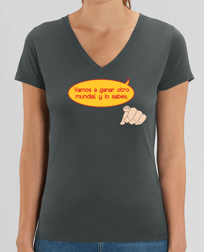 Women V-Neck T-shirt Stella Evoker Vamos a ganar otro mundial y lo sabes Par  tunetoo