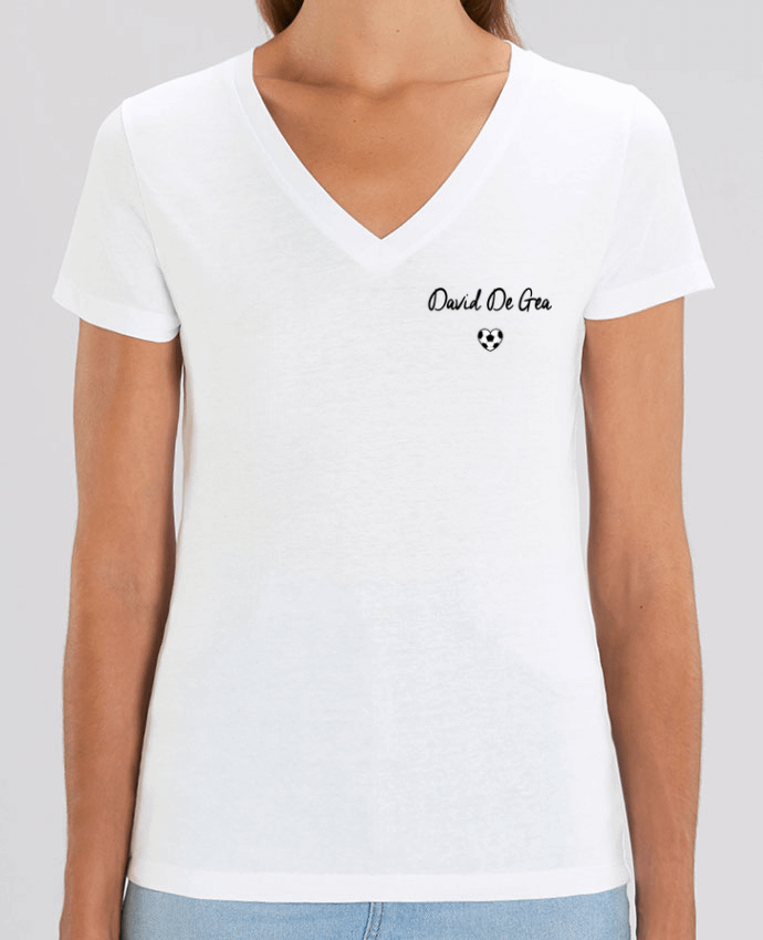 Women V-Neck T-shirt Stella Evoker David De Gea light Par  tunetoo