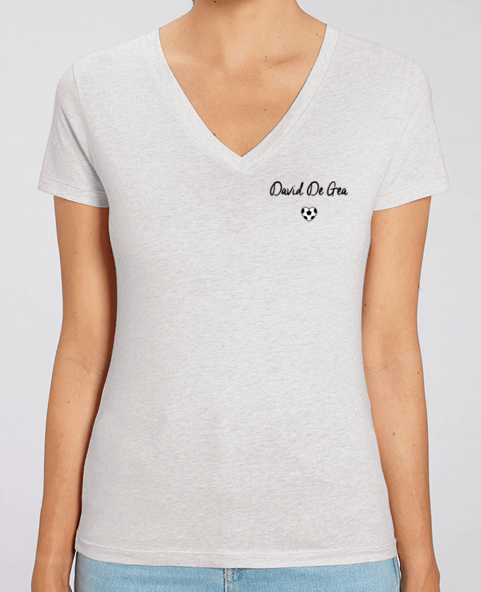 Camiseta Mujer Cuello V Stella EVOKER David De Gea light Par  tunetoo