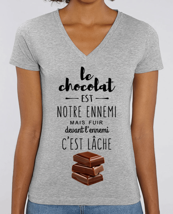 Women V-Neck T-shirt Stella Evoker chocolat Par  DesignMe