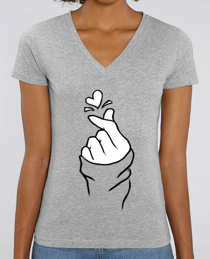 Women V-Neck T-shirt Stella Evoker love Par  DesignMe