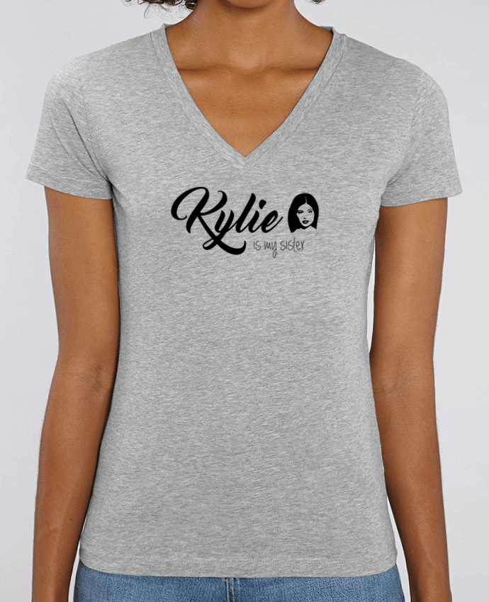 Camiseta Mujer Cuello V Stella EVOKER Kylie is my sister Par  tunetoo