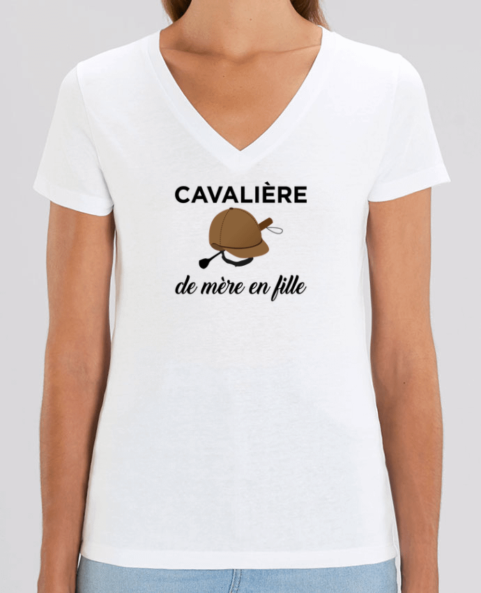 Women V-Neck T-shirt Stella Evoker Cavalière de mère en fille Par  tunetoo