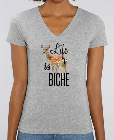 Tee-shirt femme Life is a biche Par  tunetoo