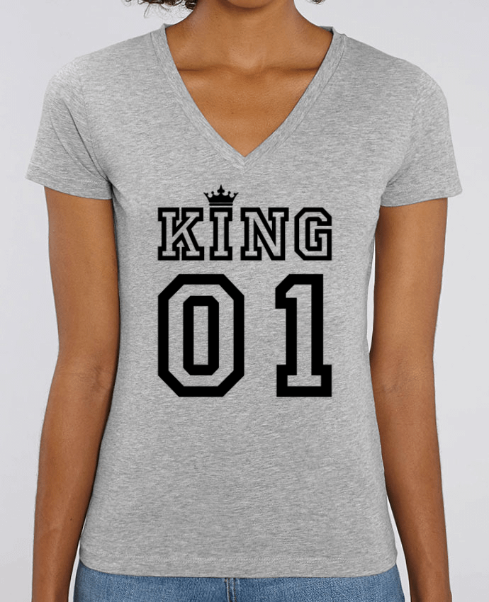 Women V-Neck T-shirt Stella Evoker King 01 Par  tunetoo