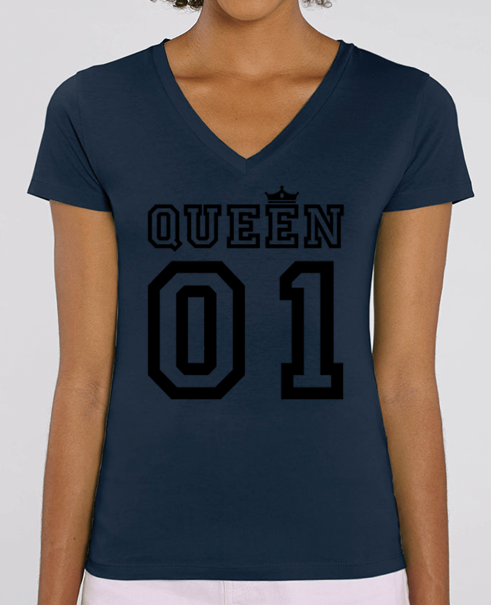 Camiseta Mujer Cuello V Stella EVOKER Queen 01 Par  tunetoo