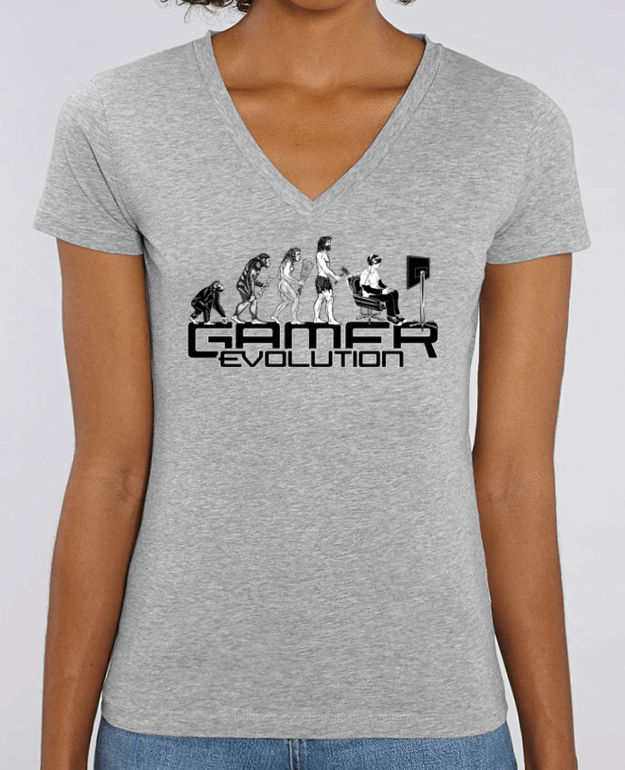 Women V-Neck T-shirt Stella Evoker Gamer evolution Par  Original t-shirt
