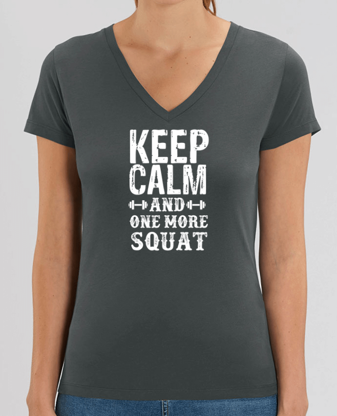 Tee-shirt femme Keep calm and one more squat Par  Original t-shirt