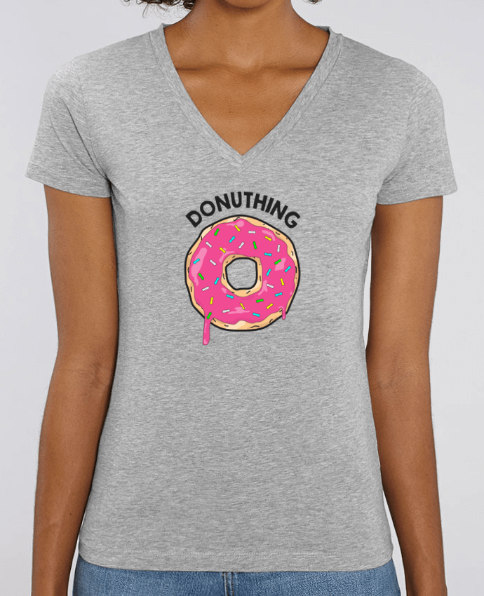 Women V-Neck T-shirt Stella Evoker Donuthing Donut Par  tunetoo