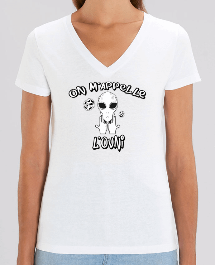 Camiseta Mujer Cuello V Stella EVOKER Ovni Jul Par  tunetoo