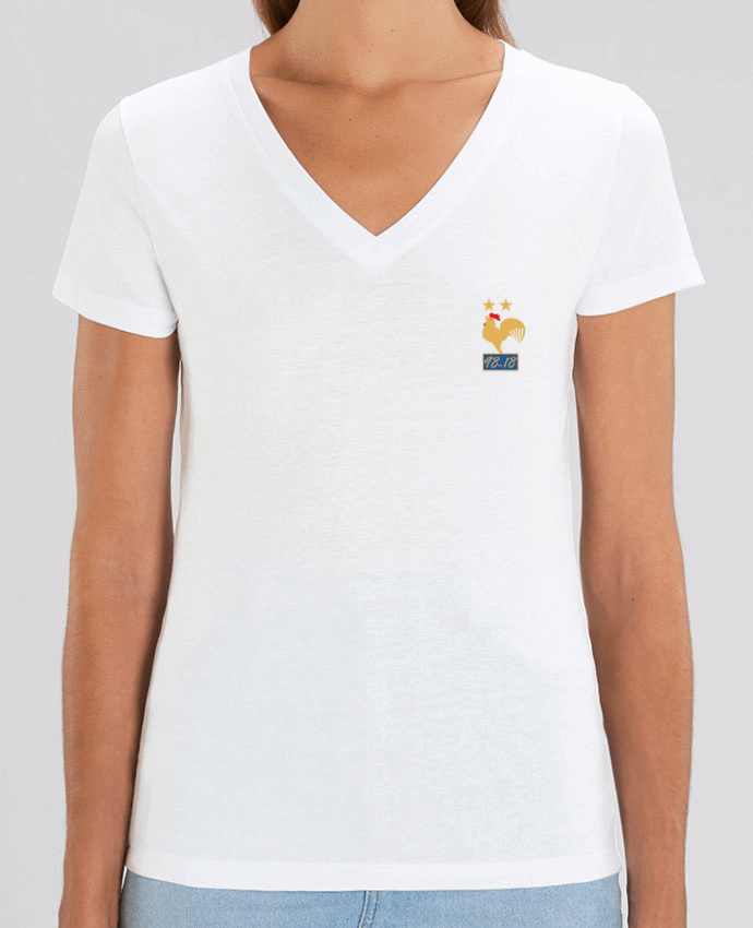 Camiseta Mujer Cuello V Stella EVOKER France champion du monde 2018 Par  Mhax
