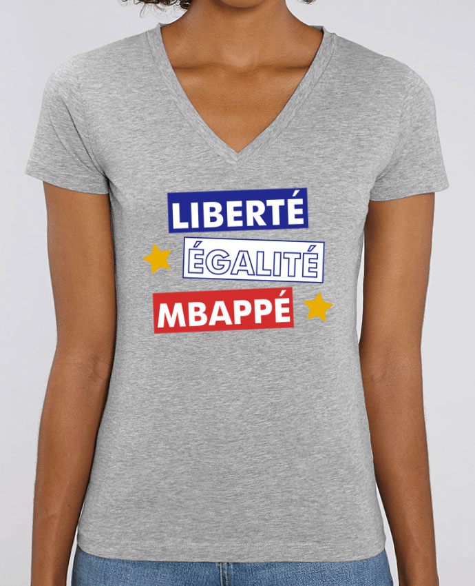 Tee Shirt Femme Col V Stella EVOKER Equipe de France MBappé Par  tunetoo