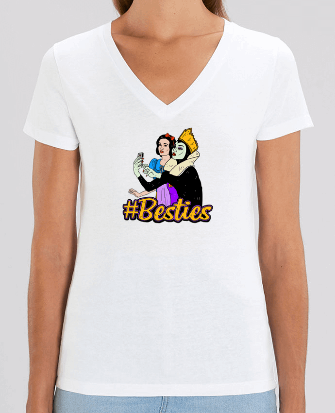 Camiseta Mujer Cuello V Stella EVOKER Besties Snow White Par  Nick cocozza